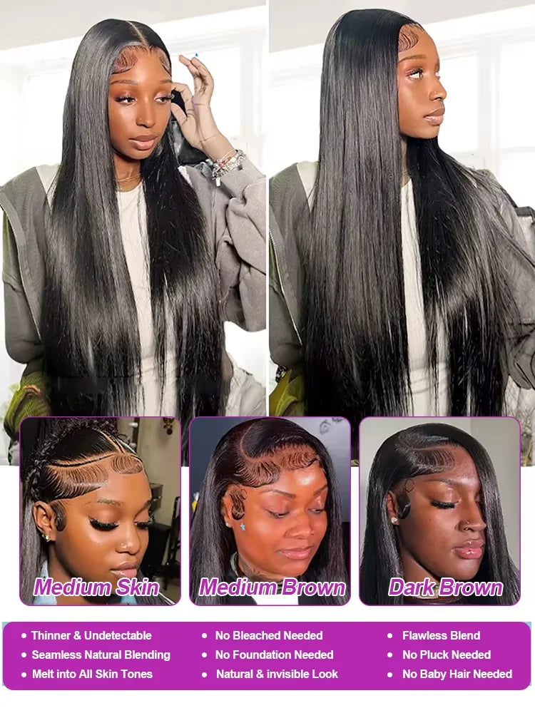 13x6 lace front Wig Brazilian Women hair lace front Brazilian lace front glue Free bone Strut full front