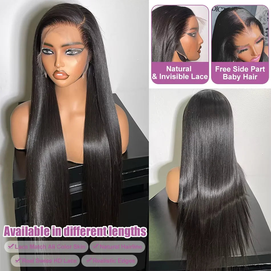 13x6 lace front Wig Brazilian Women hair lace front Brazilian lace front glue Free bone Strut full front