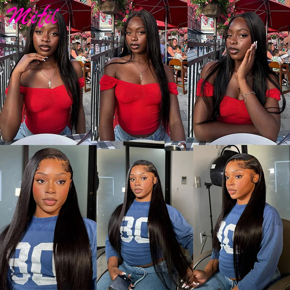 100% Vietnamese Bone Straight 13x4 Lace Front Wigs Human Hair Natural Black 13x6 Hd Lace Frontal Wig Glueless Wigs Human Hair