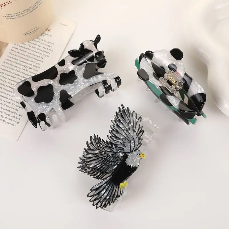 1pc New Cute Cartoon Animal Hair Clip Panda Fun Personalized Hair Accessories Hair Clip Women's Hair Clip